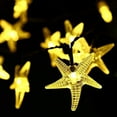 thumbnail image 3 of LINLIN Solar Starfish Light String, 20ft 30 LED Solar Fairy Lights Christmas Decor Lamp, for Indoor Outdoor Garden Camping Wedding Party, 3 of 7