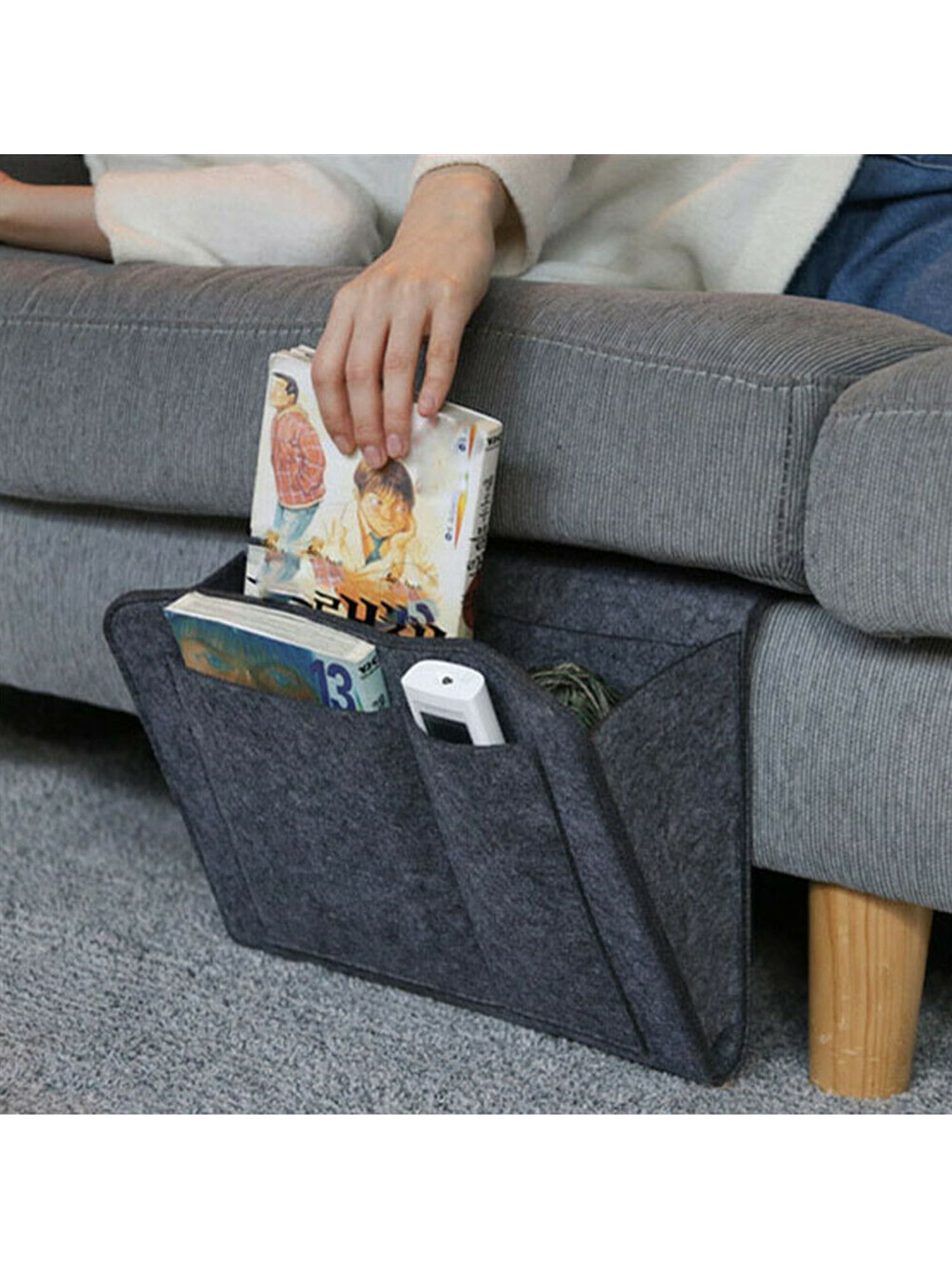 Felt Sofa Couch Organizer Bedside Caddy Bed Storage Pocket Hanging Holder Bag F 