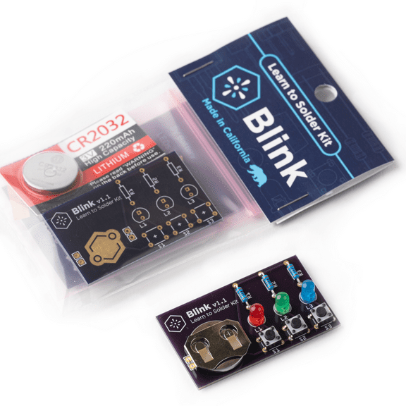 Blink | Learn to Solder Kit | Educational STEM Electronics Kit