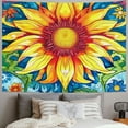 thumbnail image 2 of Shiartex  Boho Floral Tapestry Wall Hanging Colorful Flowers Tapestry Music Festival Accessories Sunflower Tapestry for Bedroom Aesthetic Living Room Dorm Home Decor  40x30inch, 2 of 6