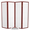 thumbnail image 6 of Red Lantern 5 ft. Tall Double Cross Shoji Screen - Rosewood - 4 Panels, 6 of 6
