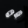 thumbnail image 2 of 2-Hole Glass Seed Beads Transparent Colours Rectangle Clear 4.5~5x2x1~1.5mm Hole: 0.5~0.8mm, 2 of 2