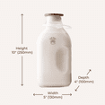 thumbnail image 5 of Almond Cow - Glass Bottle Milk Container for Refrigerator, 60 fl oz, Glass Pitcher with Lid and Spout, Clear Milk Jug Glass Bottles, Food-Grade Glass Liquid Container, 5 x 4 x 10 inches, 5 of 5