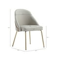 thumbnail image 3 of Gracie Stone and Gold Leatherette Dining Chair with Steel Legs, 3 of 8