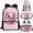 Axolotl Guitar Pink, variant on Jeiento Highland Cow Backpack and Lunch Box Pencil Case Water Bottle Holder Set 4 PCS Boys Girls Daypack for Junior Primary School Student Sunflower Travel Hiking Back to School Supplies Blue Sky