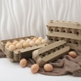 thumbnail image 5 of Hengguang 25 Pack  Natural Paper Pulp Egg Cartons, Egg Storage Containers Holder, Dozen Vintage Classical 2x6 Style Cardboard Egg Tray Holder for Family Farm Market Storing, 5 of 8
