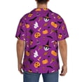 thumbnail image 3 of Naloa Halloween2 Men's Loose Fit Cuban Collar Short-Sleeve Shirt, Hawaiian Shirts, Mens Shirts Casual for Everyday Wear Outings-Medium, 3 of 5