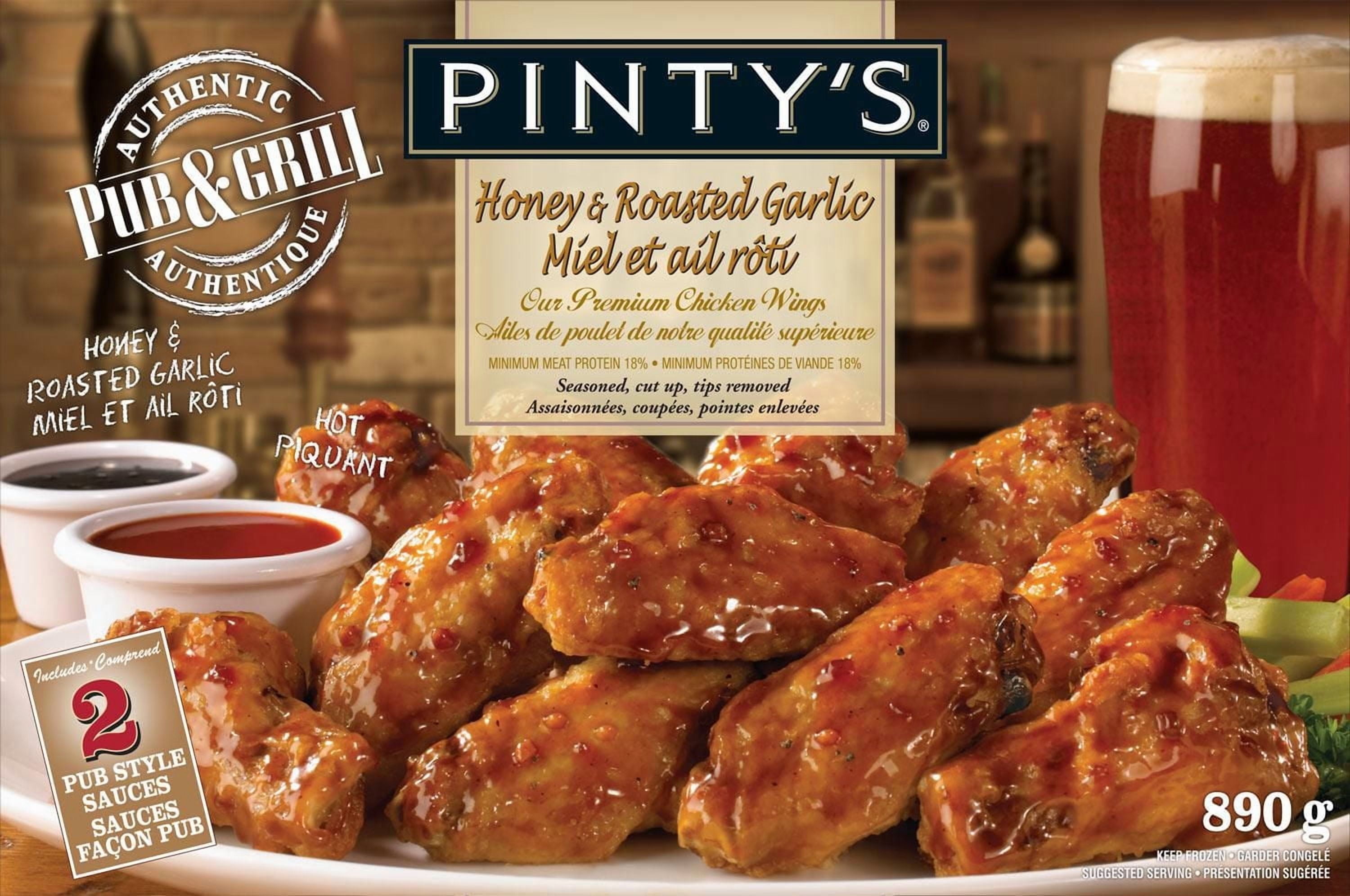 DISCONTINUED Pinty's Pub & Grill Pinty's Pub And Grill Honey And Roasted Garlic Chicken Wings, 810 g