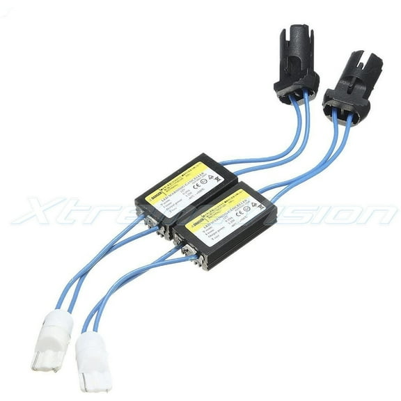 Xtremevision LED Anti Flicker Resistor Decoder Plug and Play Error Free Plastic 1 Pair - T10