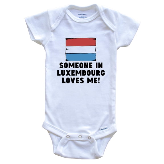 Someone In Luxembourg Loves Me Luxembourgish Flag Baby Bodysuit