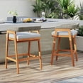 thumbnail image 2 of Costway Patio Counter Height Bar Stools Set of 2 with Cushions PE Wicker Backrests, 2 of 9