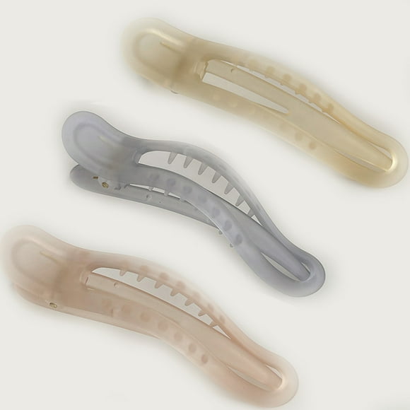 Pinzas planas para el cabello para mujeres y niñas. Pinzas planas de garra y pinzas para el cabello grueso. Pinzas de mandíbula. Accesorios para peinar el cabello. Una horquilla.