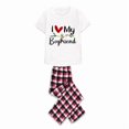 thumbnail image 6 of LuLiaMenton Matching Couples Christmas Pajamas I Love You Plaid Short Sleeve Long Pants Set, 6 of 6