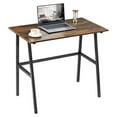 thumbnail image 2 of Alecono Small Computer Desk 35'' Study Writing Desk for Small Spaces Modern Simple Metal Frame Rustic Brown, 2 of 4
