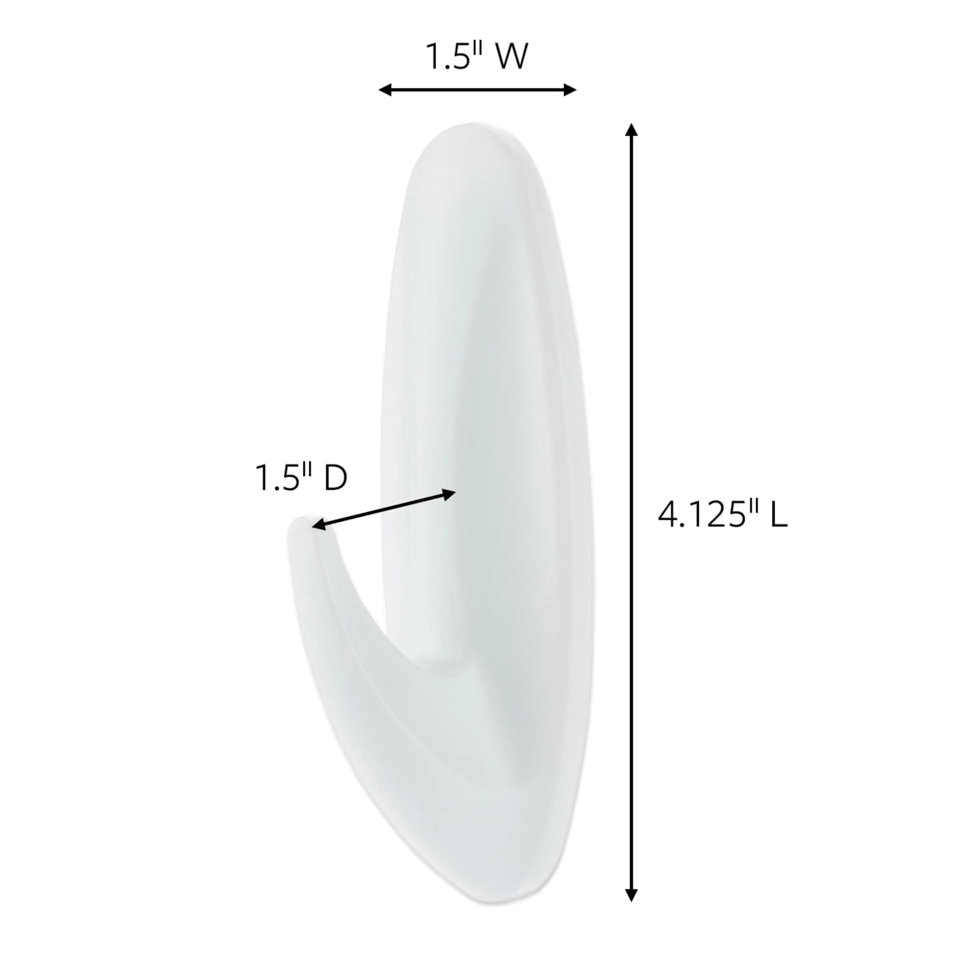 Command® Large Wall Hooks, 16 Hooks, 24 White Adhesive Strips, Damage Free Hanging Picture Hangers, No Tools Wall Hanging Strips For Living Spaces
