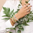 thumbnail image 2 of Unakite Jasper | Silver | Gemstone Pebble Bracelet, 2 of 6