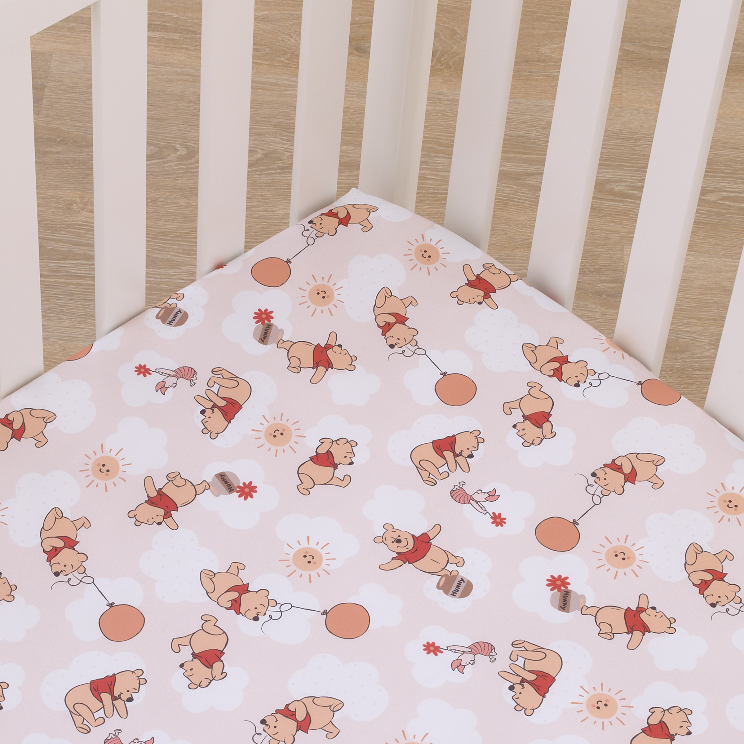 Disney Winnie the Pooh and Piglet Fitted Crib Sheet