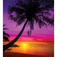thumbnail image 3 of Ambesonne Tropical Duvet Cover Set, Palm Shadow at Sunset, 2-Calking, Purple Orange Black, 3 of 7