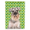 Carolines Treasures KJ1200CHF St. Patricks Day Shamrock Schnauzer House Flag House Size multicolor