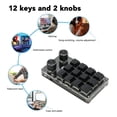 thumbnail image 3 of Controlador Midi, 12 Teclas 2 Perillas Macro Pad Conexión USB O Bt Interruptor Azul Batería De Iones De Litio De 1200 Mah Teclado Programable Para Juegos Y Medios De Oficina, 3 of 7