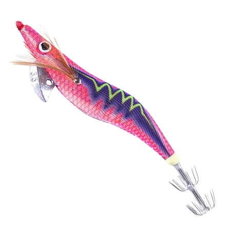Squid Lure Squid Bait Wooden Shrimp Hook With Glow Effect Flexible Swimming Realistic Shrimp For Cod Snapper Snakehead Fish Squid Sea Bass