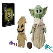 Nightmare Before Christmas - Oogie Boogie Collectible Figure + The Child Talking Toy with Character Sounds and Accessories The Mandalorian, Pack of 2