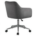 thumbnail image 3 of Linon Lyla Upholstered Quilted Office Chair in Gray, 3 of 16