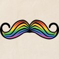 thumbnail image 2 of CafePress - Rainbow Moustache Tote Bag - Unisex Canvas Tote Bag, Beige, 1-Piece, 2 of 7