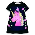 thumbnail image 4 of Vestido de princesa de manga corta blanco de verano para niña, vestidos de fiesta de unicornio para bebé, ropa para niños de 2 a 8 años, regalos de cumpleaños, 4 of 4
