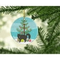 thumbnail image 2 of Nebelung #3 Cat Merry Christmas Ceramic Ornament 2.8 in x 2.8 in, 2 of 3