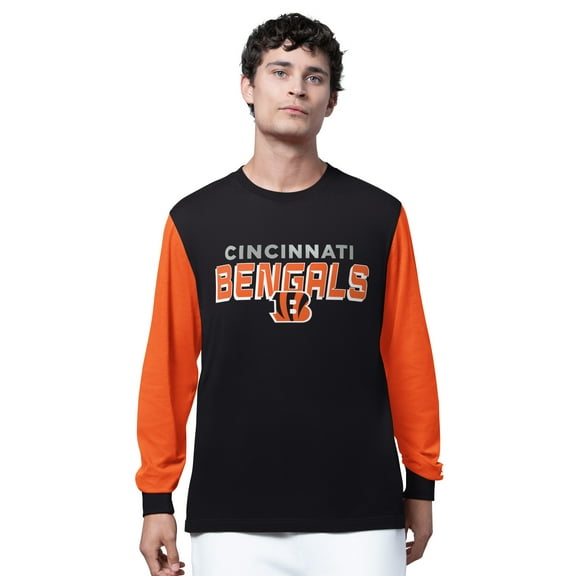 Men's Starter Black Cincinnati Bengals Thursday Night Gridiron Long Sleeve T-Shirt