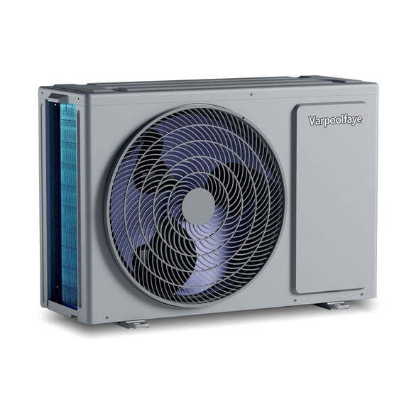 Varpoolfaye Electric Pool Heat Pump 27,000 BTU for Above-Ground Pools Up to 7,000 Gallons WiFi Capable Titanium Heat Exchanger 120V