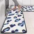 thumbnail image 2 of Kitchen Rugs Sets Of 2,White and Blue Of Leopard Print Anti Fatigue Kitchen Mat Rugs Non Slip Washable,Decorative Kitchen Floor Mats for Kitchen,Sink,Laundry,17"x47"+17"x47", 2 of 5