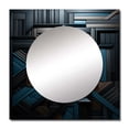 thumbnail image 2 of Designart "Vector Of Onyx Opulence" Abstract Shapes Square Mirror Wall Decor Modern - Large Black Square Bathroom Mirror - Square Printed Wall Mirror Art, 2 of 5