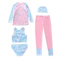 thumbnail image 5 of Girls' Swim Set Children's Swimsuit for Small Medium and Large Sizes Two Piece Long Sleeved Swimsuit with Sun Five, 5 of 6