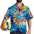 thumbnail image 4 of tie dye71 Men's Poplin Casual Printed Button Down Short Sleeve Summer Beach Shirts Unisex, 4 of 6