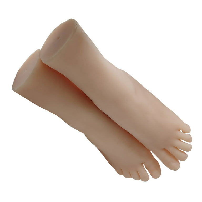Realistic Silicone Foot, Female Foot Model Silicone Built-in Bone