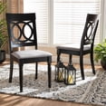 thumbnail image 3 of Baxton Studio Grey Upholstered and Brown Finished Wood 2-Piece Dining Chair Set, 3 of 7