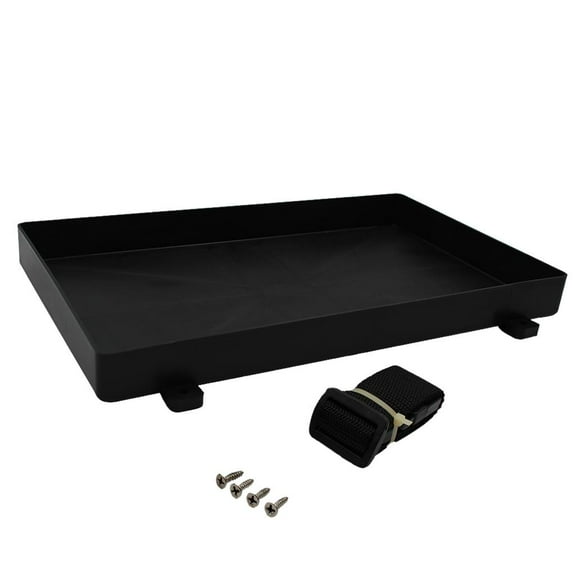1 Piece Black Boat Battery Tray Holder Fits 24 Series With Stainless Steel Buckle Strap