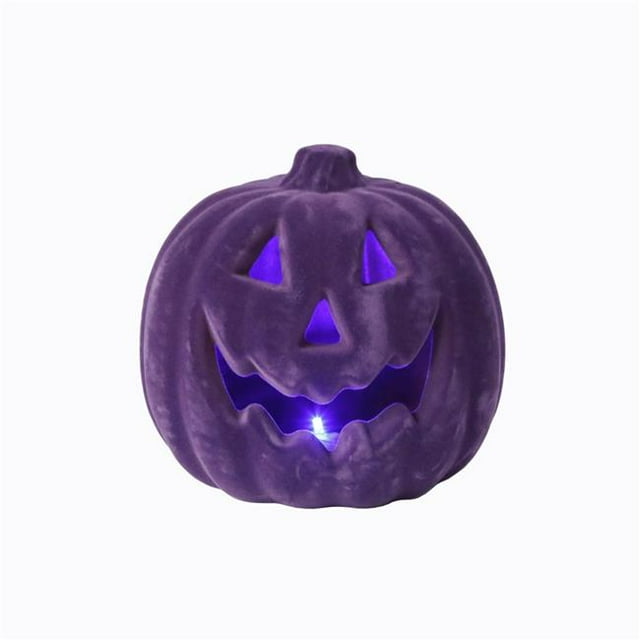 Flora Bunda HW1753E-PP 8' Flocked Pumpkin,LED