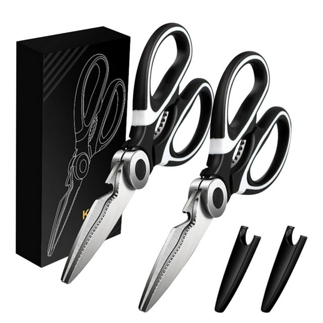 Dvkptbk Kitchen Scissors Kitchen Shears Kitchen Shears for Food Sharp Stainless Steel Kitchen Scissors All-Purpose Heavy Duty Scissors Essential in Kitchen Gadgets Dishwasher Safe Kitchen Essentials