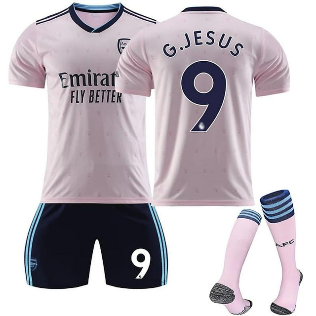 22-23 Arsenal 2 Away Football Shirt T-shirt Soccer Jersey Kit para niños Teens-22 23 G.JESUS 9-Kids 20(115-125CM) BmatwkZeng Bmatwe Jersey