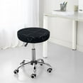 thumbnail image 7 of Bingfone13 inch Padded Round Bar Stool Cover Cushion with Elastic Fabric Round Chair Seat - Black Fish scales, 7 of 7
