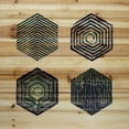 thumbnail image 2 of Marmont Hill - "He x agonal Quad" Painting Art Print On Natural Pine Wood, 40.0" x 1.5", 2 of 5