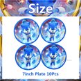 thumbnail image 4 of Juego Soniced Lightning Hedgehog Decoración para fiesta de cumpleaños de niños Diseño de escena Evento familiar Juguete Regalo Suministros para fiesta Plato de papel, 4 of 5