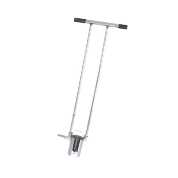 Plantador de bulbos de mango largo, muestreador de suelo, herramienta de jardinería práctica y resistente, trasplantador manual de plántulas para Diámetro del orificio 80 mm