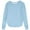 Light Blue, variant on Ulitacool Fall Tops For Girls Long Sleeve Blouse Milk Silk Crewneck Shirts Solid Color Tee Casual Durable Basic Otfits Light Blue 9-10 Years
