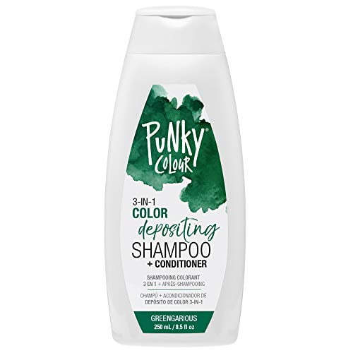 Punky GreenGarious 3-in-1 Color Depositing Shampoo & Conditioner with Shea Butter and Pro Vitamin B that helps Nourish and Strengthen Hair, 8.5 oz