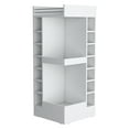 thumbnail image 2 of Kitchen Island Furniture FM FURNITURE Lamer Corner Bar Cabinet with Wine Rack and Open Shelf, White,Dining Kitchen Carts, 2 of 7