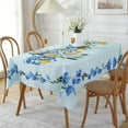 thumbnail image 5 of SASTYBALE Lemon Tablecloth Rectangle 60 x 102 Inch, Spill Proof Machine Washable Polyester Fabric Table Cloth, Floral Table Cover for Spring/Summer/Party/Outdoor, Blue, 5 of 7